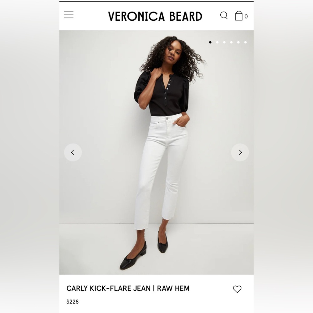 Veronica Beard Carly Kick Flare High Rise Jeans denim size 24